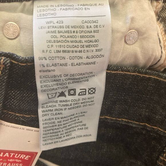 Levi Strauss Signature S51 Straight W30 L30 Easy Seat & Thigh Flex Dark Wash - Picture 5 of 7